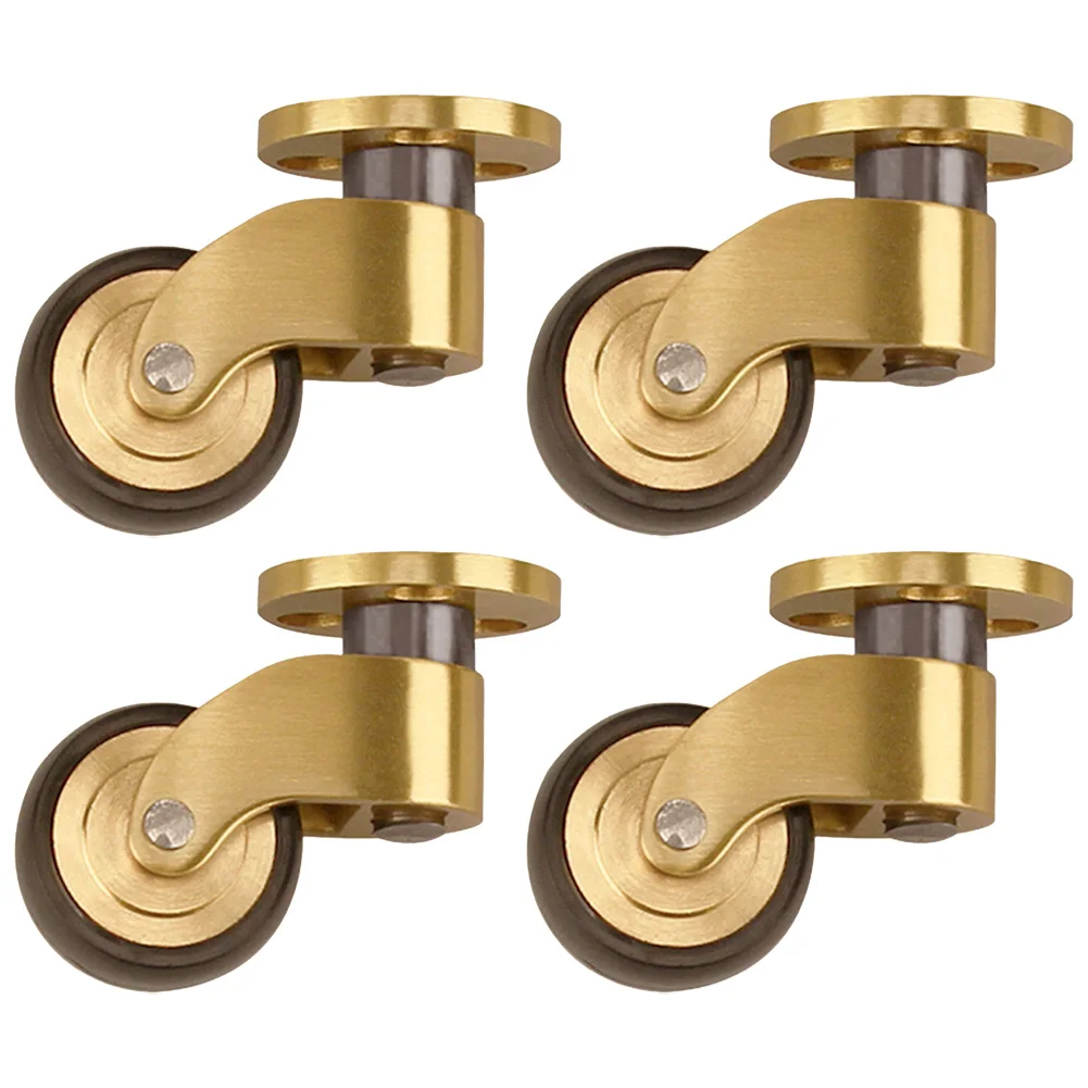 Furniture Casters 360° Brass Caster Silent Bearing Sofa Furniture Tables Heavy Duty Wheel Replaces Furniture Repair Hardware