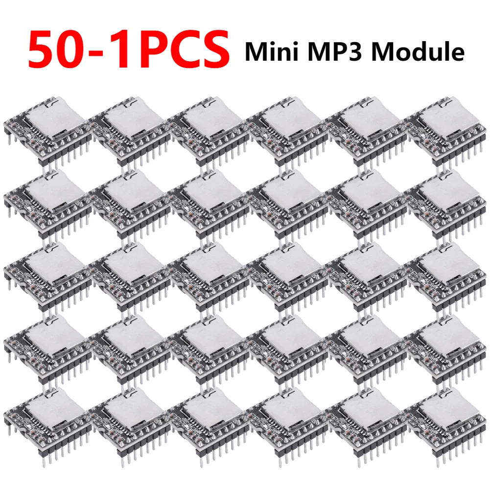 50-1 pcs mini mp3 player modul tf karte u disk mini mp3 player audio sprach modul board df spielen für arduino Image