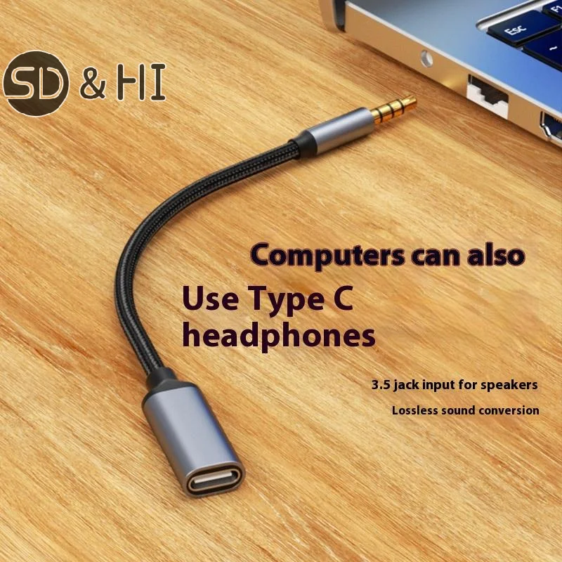 Accessori per tablet PC da 1 pezzo con porta USB C conversione cavo auricolare microfono da 3,5 mm maschio a tipo C adattatore audio Aux