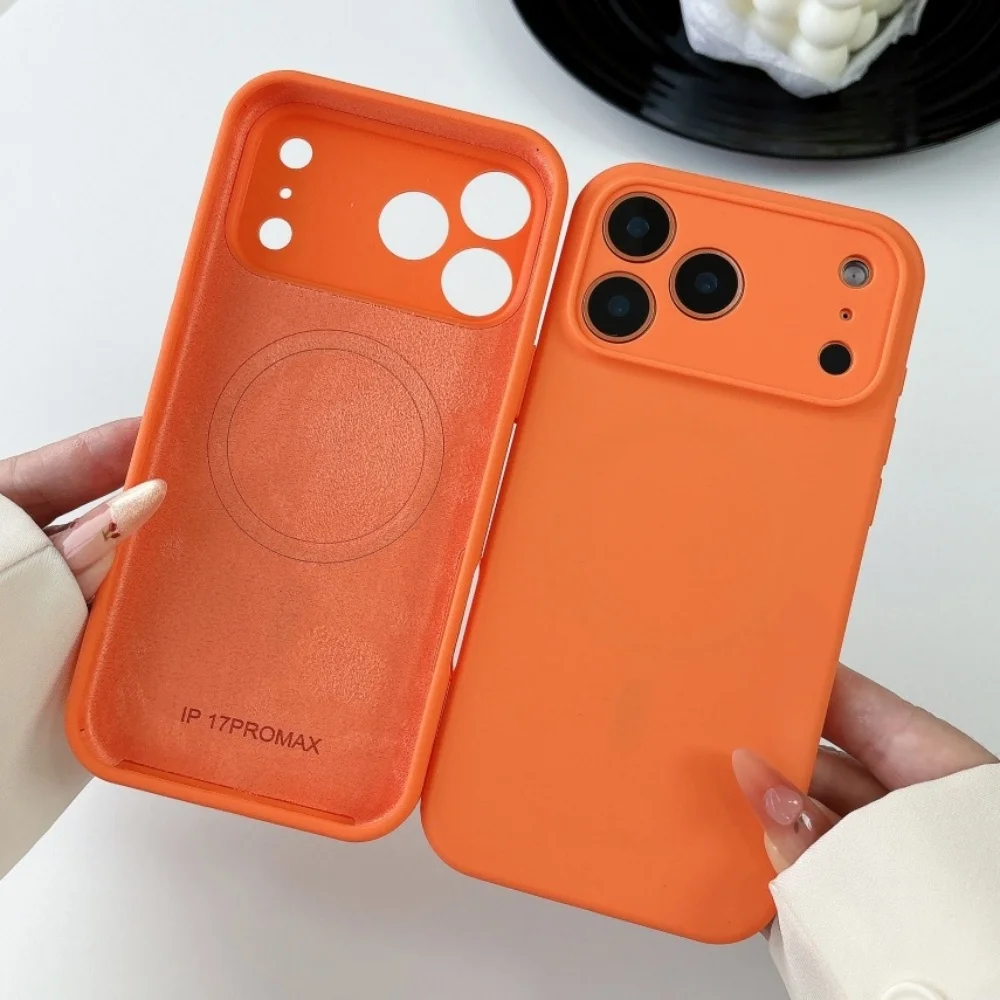 Original Silikon Magnetische Hülle für iPhone Air 16 17 15 14 13 12 Pro Max Magsafe Charge Cover für iPhone 16 15 14 Plus 17 Pro Image