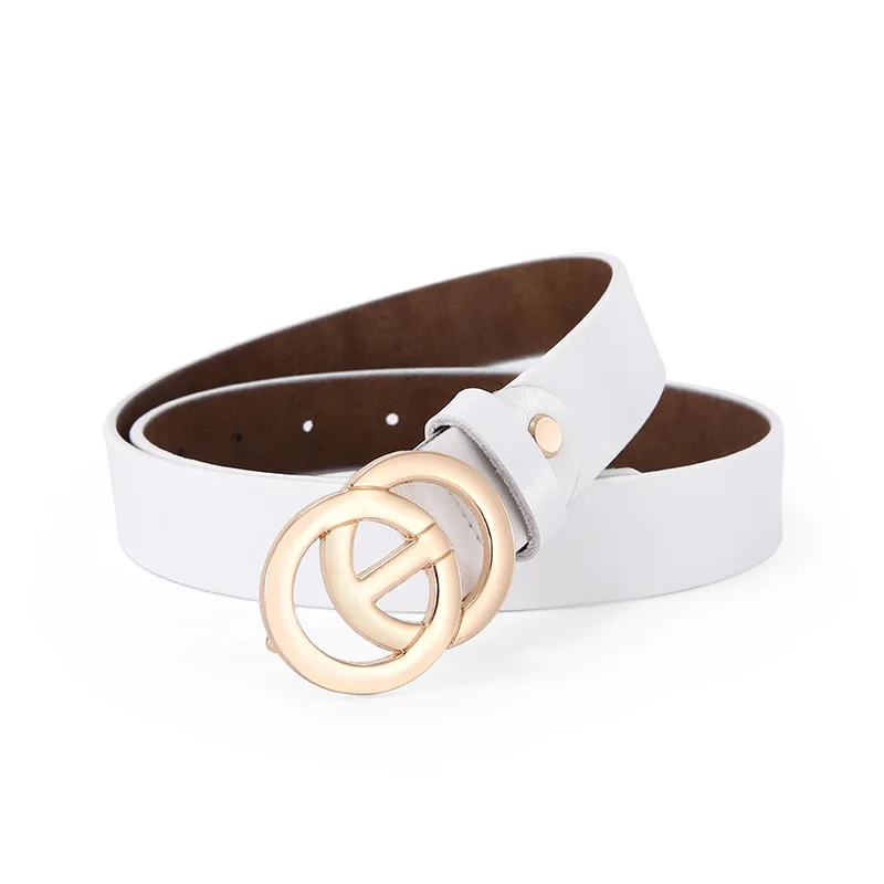 Frauen Strap Casual Alle Frauen Kurze Echtes Leder Gürtel Frauen Strap Reine Farbe Gürtel Top Qualität Jeans Gürtel Image