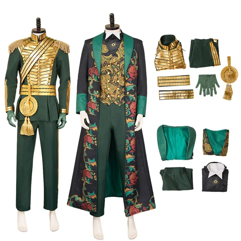 Männer Böse Fantasia 2025, Für Gute Fiyero Cosplay Prinz Uniform Kostüm Zauberer Mantel Hosen Outfits Halloween Karneval Party Anzug Image
