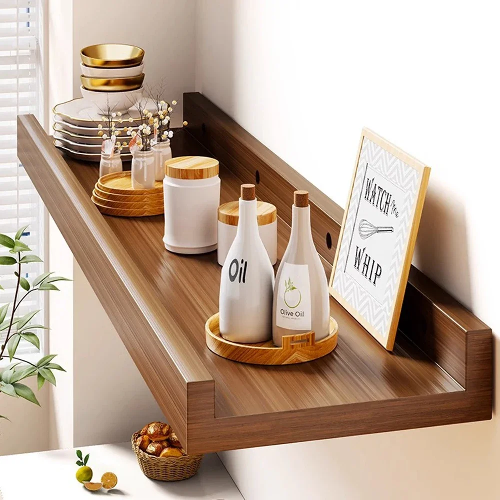 60 cm Wandregal Wandlagerregal Holztrennwand Display Rack Zuhause Wohnzimmer Einfaches modernes Laminat Sortierregal