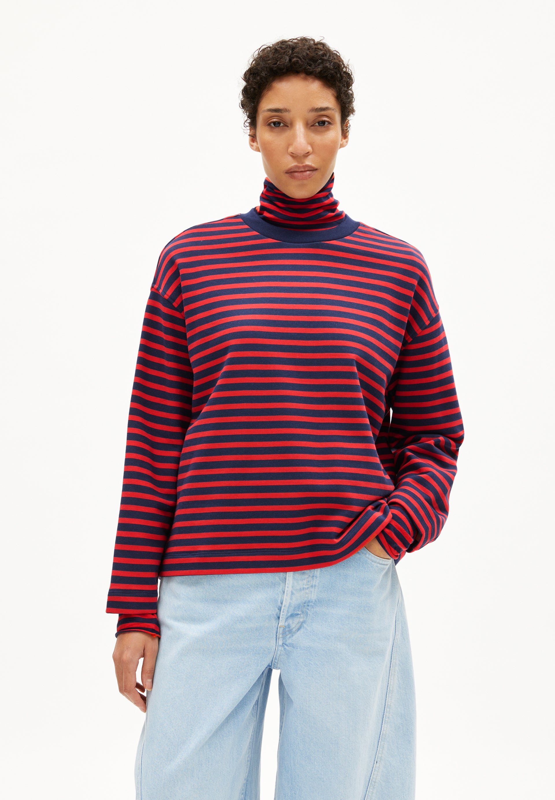 FRANKAA MAARLEN STRIPE | Sweatshirt aus Bio-Baumwolle - mehrfarbig (L) Image