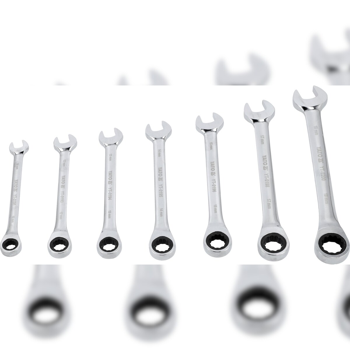 TRIZERATOP Ratschen Maulringschlüssel-Satz 10-19mm 7-teilig Image