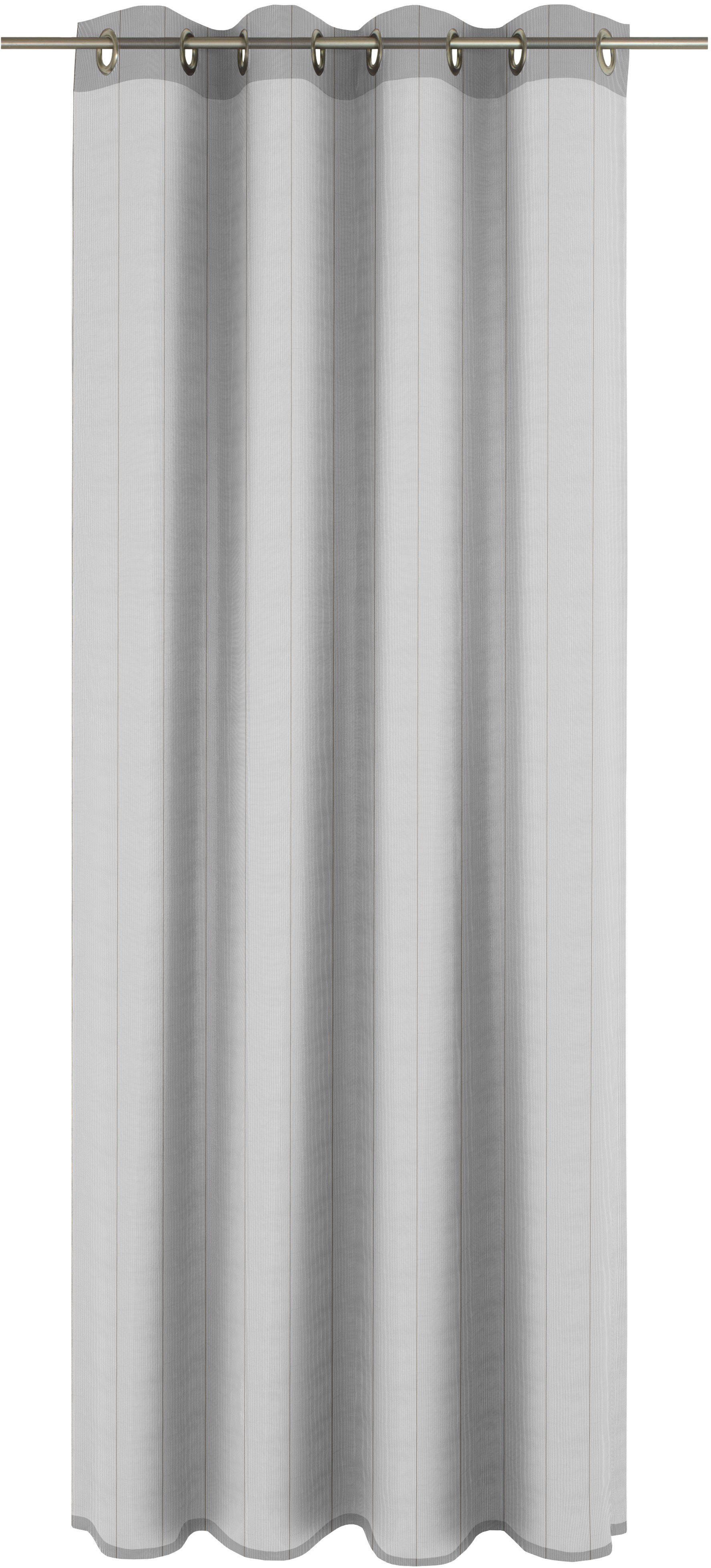 Gardine WIRTH "Chiara" Gr. 7, braun (braun, grau), B:300cm H:225cm, Jacquard, Polyester, Gardinen Image