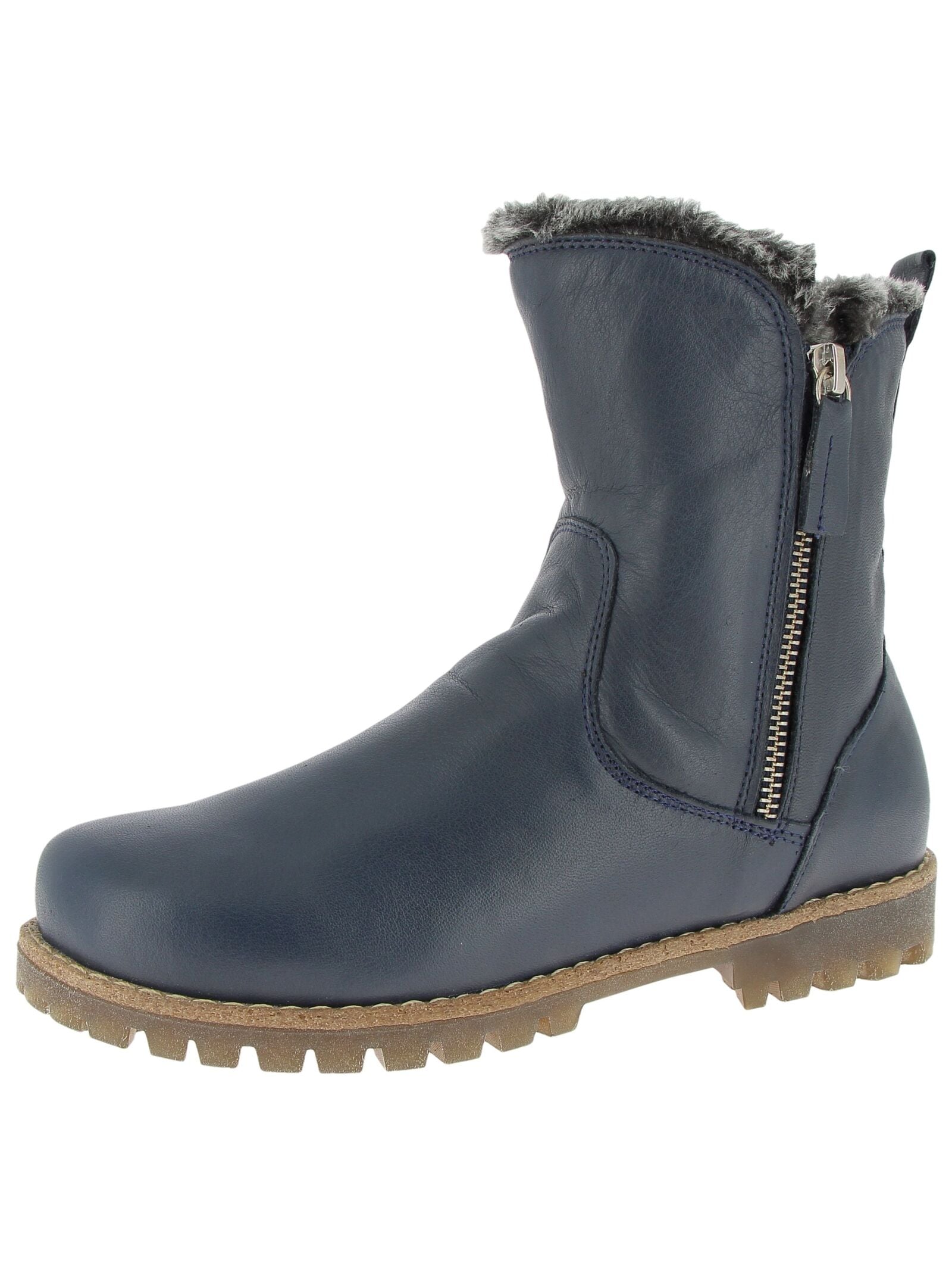 Stiefelette ANDREA CONTI "Andrea Conti Stiefelette Lederimitat", Damen, Gr. 40, blau (dunkelblau), Lederimitat, Schuhe Stiefelette