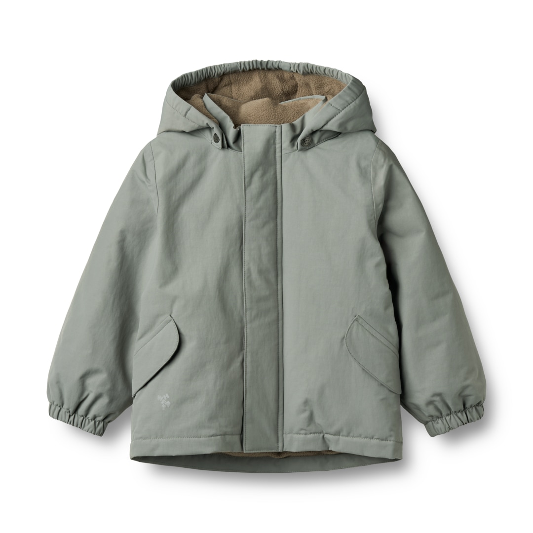 Outdoorjacke WHEAT "Jacket Emil", Baby, Gr. 104, thunder sky, Web, Obermaterial: 100% Nylon, unifarben, normal normal, elastischer Bund, Jacken, wasserdicht, atmungsaktiv und leicht wattiert Image