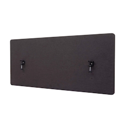 PROREGAL Akustik-Tischtrennwand HxBxT 60x140x2cm doppelwandig Stoff/Textil Braun-Grau Büro-Sichtschutz Schreibtisch Pinnwand Image