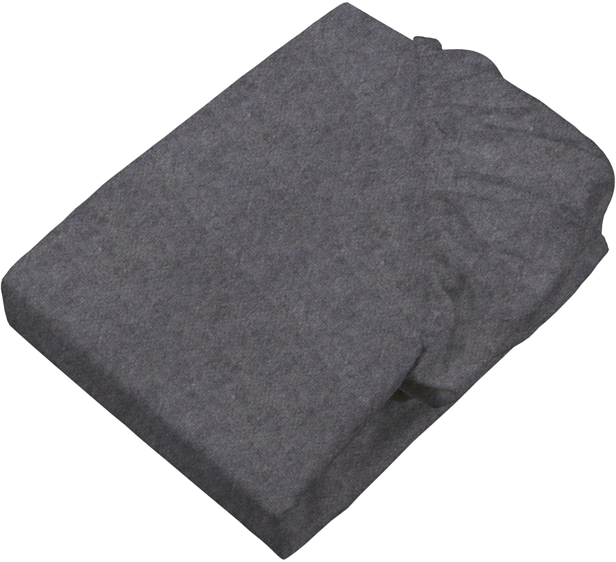 Bettlaken SETEX "Feinbiber Melange Spannbetttuch", dunkelgrau, B:100cm L:200cm, Feinbiber, Obermaterial: 90% Baumwolle, 10% Polyester, Bettlaken, Spannbettlaken, Melange-Effekt: Tiefe, Lebendigkeit, interessante Optik für das Auge Image