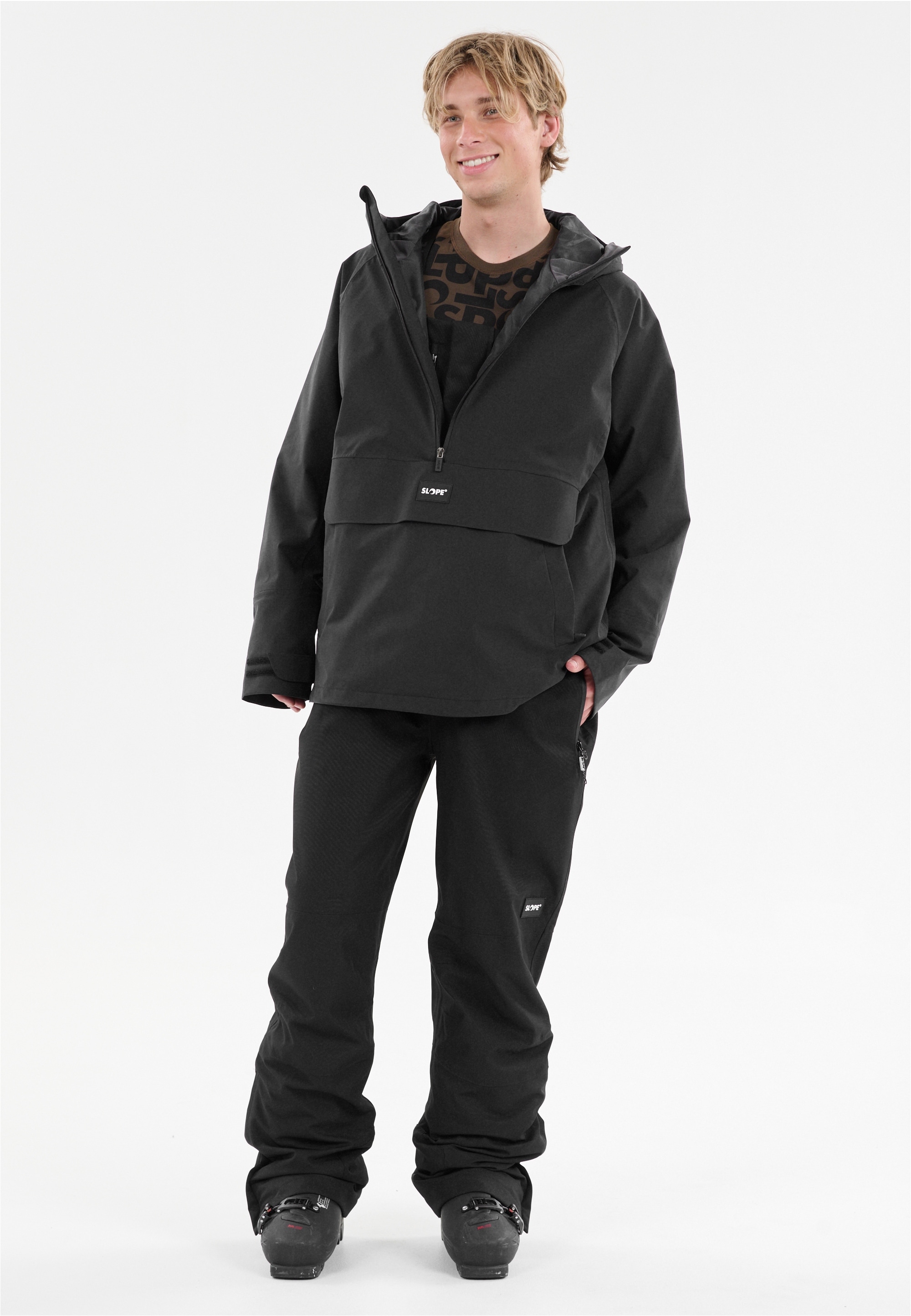 Skihose SLOPE "Kenwood", Herren, Gr. XXXS, EURO-Größen, schwarz, 100% Polyester, unifarben, lang, Hosen, im ausgeklügelten Latzhosen-Design Image