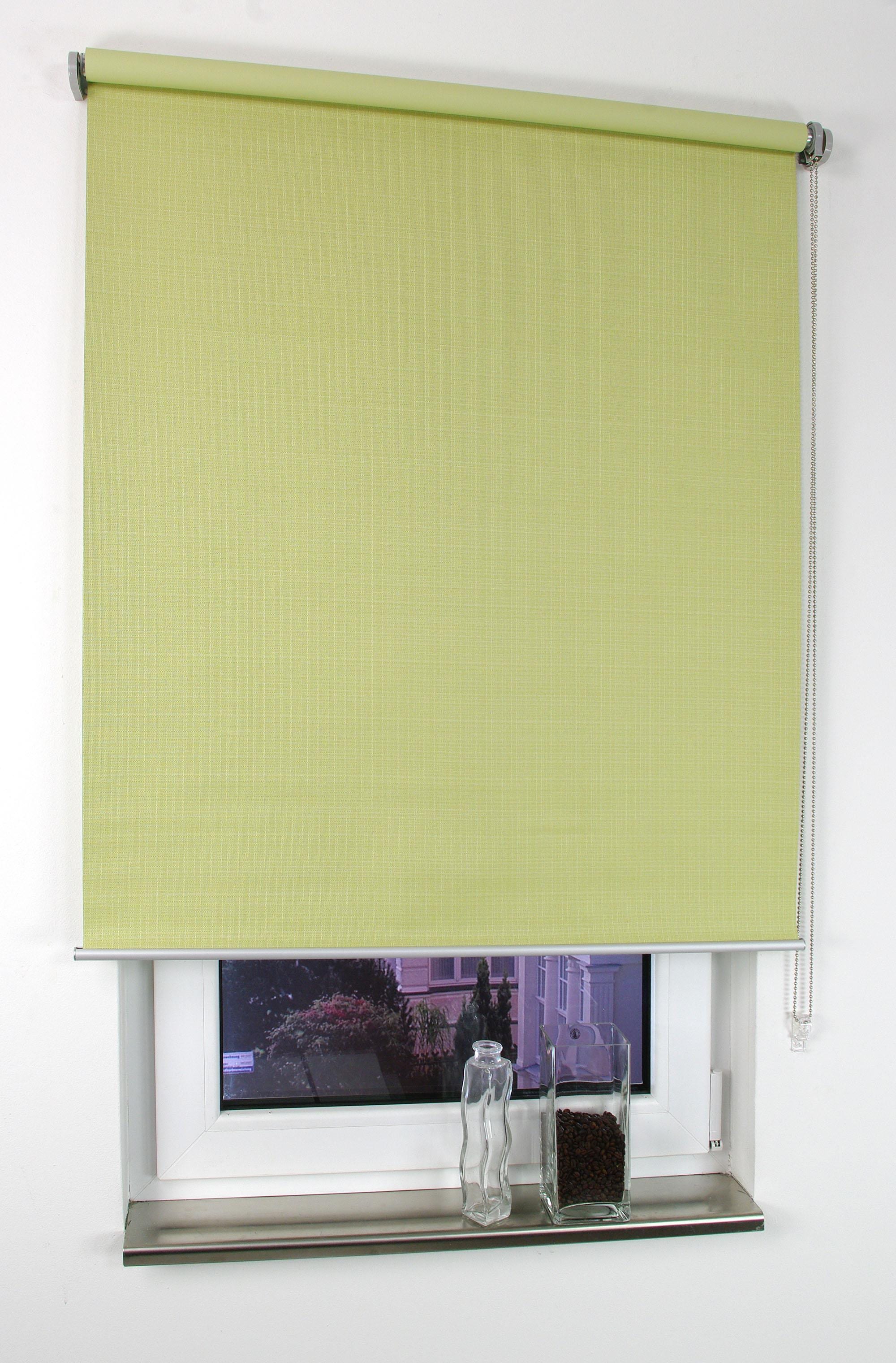 Seitenzugrollo LIEDECO "Struktur" Gr. 5, grün (lindgrün), B:142cm H:175cm, Polyester, Rollos, Seitenzugrollo, Uni, im Festmaß Image