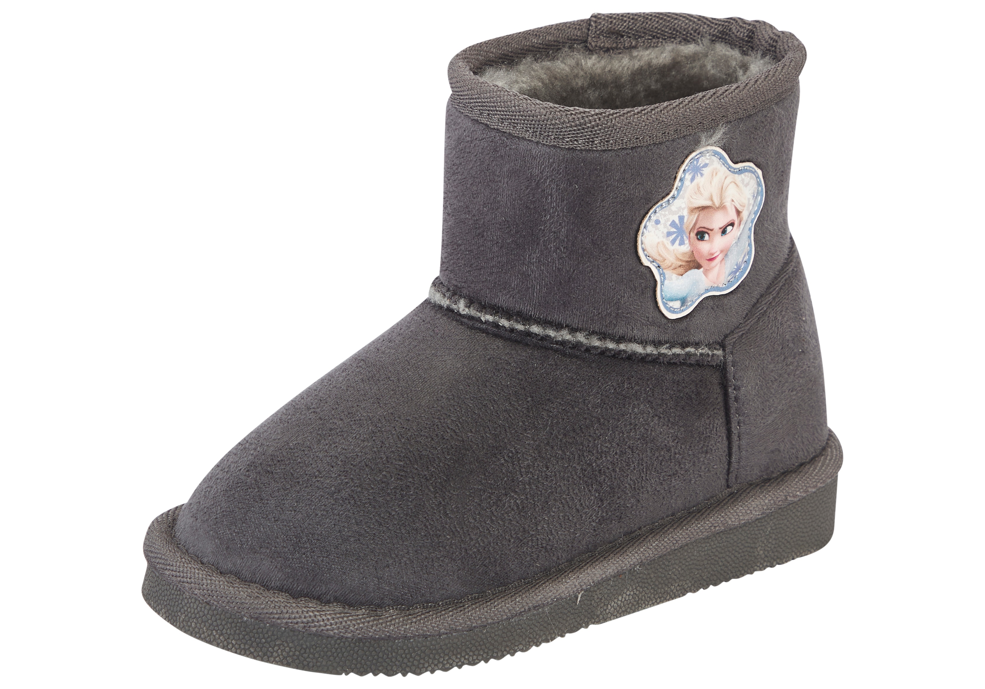 Schlupfboots DISNEY "FROZEN", Mädchen, Gr. 32, grau, Textil, Schuhe Schlupfboots, Winterschuhe, Winterboots, Snowboots, Schlupfstiefel, gefüttert
