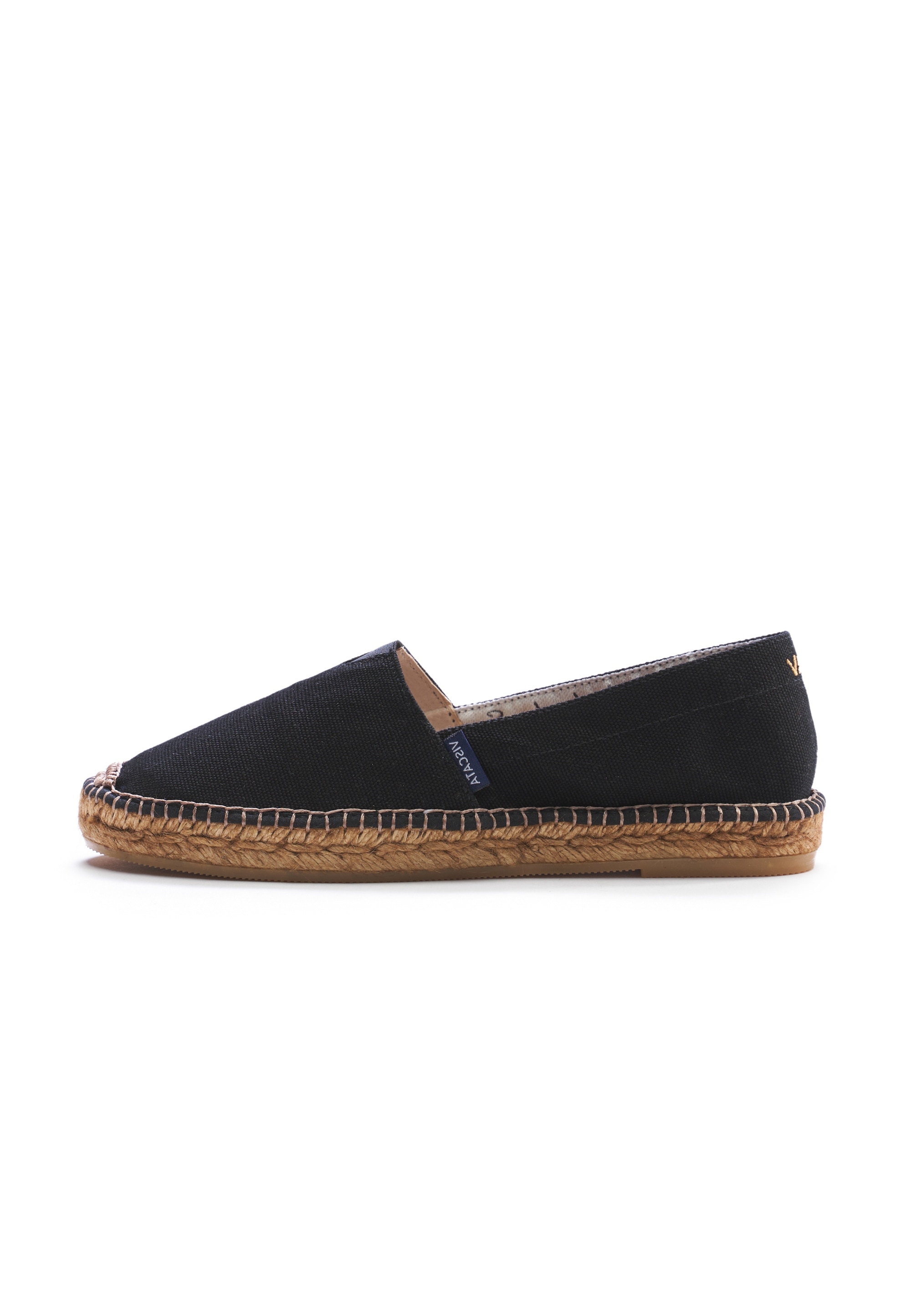 Espadrille VISCATA "Barceloneta", Damen, Gr. 41, schwarz, Textil, Schuhe Espadrille, aus Baumwolle und Natur-Jute hergestellt