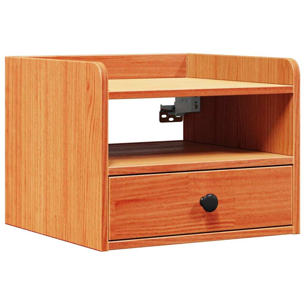 vidaXL Nachttisch Wachsbraun 38 x 36 x 29,5 cm Massivholz Kiefer Image