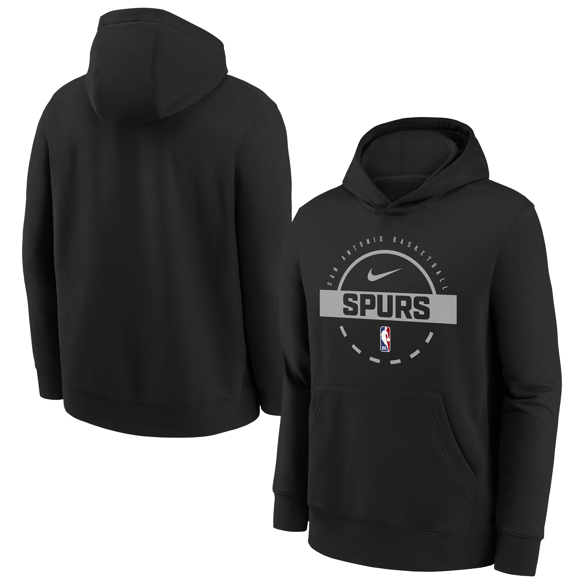 San Antonio Spurs Nike Club Fleece-Trainingshoodie – Jugendliche Image