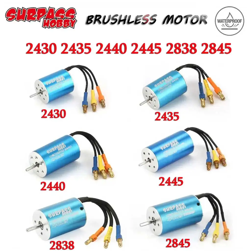 SURPASSHOBBY Brushless Motor 2430 2435 2440 2445 2838 2845 for Wtloys Remo Hobby Timaya Redcat 1/12 1/14 1/16 1/18 RC Car Boat
