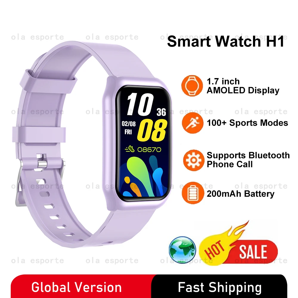 Globale Version Smart Watch 1,45 Zoll AMOLED-Display 100+ Sportmodi Herzfrequenz Blutsauerstoffmonitor Männer Frauen Anruf Smartwatch Image