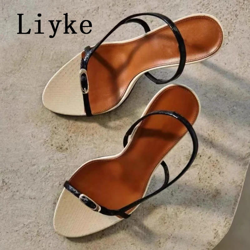 Liyke Sexy Slingback-Sandalen für Damen, 2026, Sommermode, Schnallenriemen, offene Zehen, Gladiator, High Heels, Partykleid, Schuhe, Größe 34–40