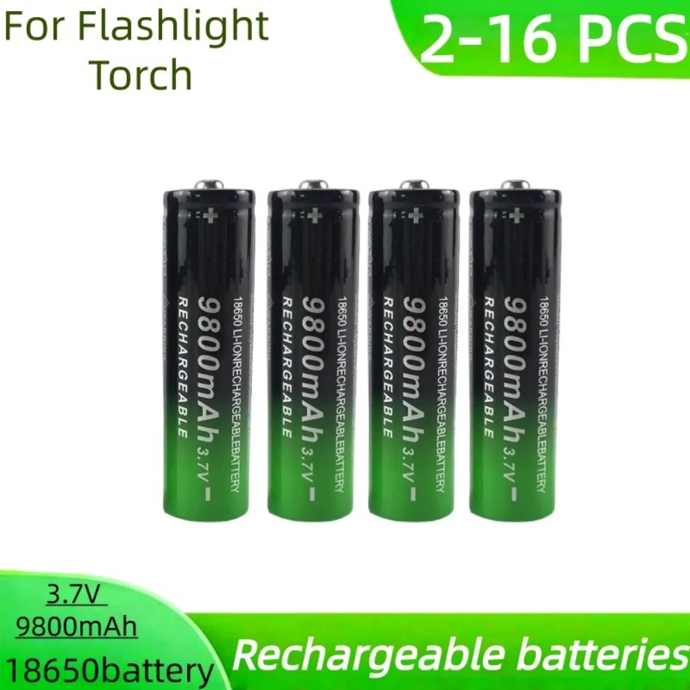 2025 neue Schnelle Lade 18650 Batterie Hohe Qualität 9800 mah 3,7 V 18650 Li Ion Batterie Taschenlampe Lade Batterie Image