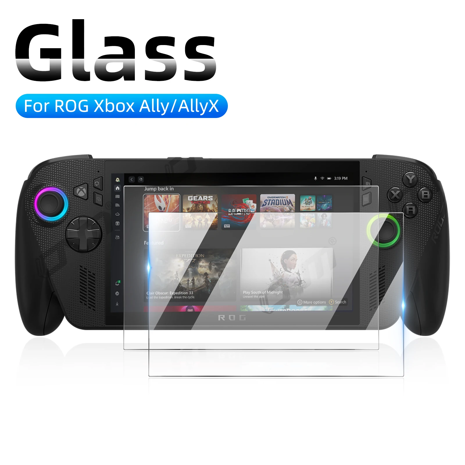 9H Tempered Glass for ROG Xbox Ally X Screen Protector, HD Clear Anti-scratch Protective Glass Film Accessories
