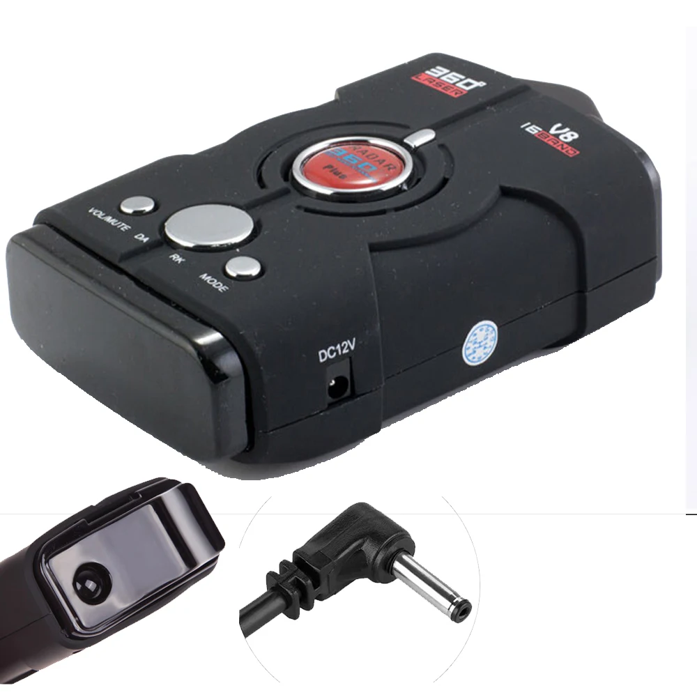 2025 Car Dash Recorder Russian or English Language 360 Degree lens Anti Recorder Laser V8Plush DVR Detection Update Version