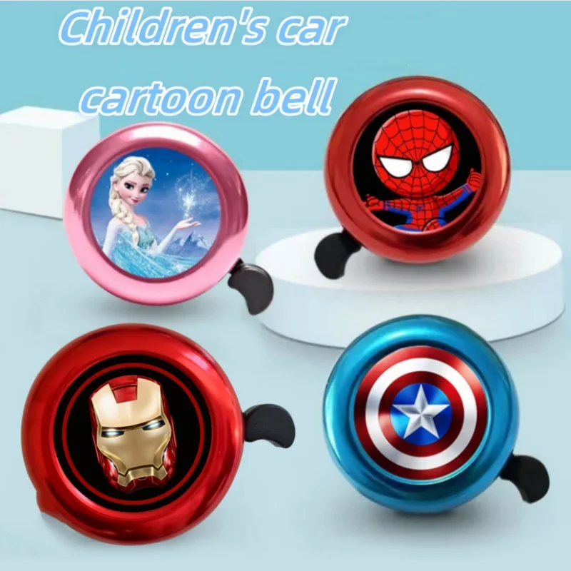 Neue Marvel Spider-Man Iron Man Captain America Cartoon Kinder Fahrrad Glocke Nette Balance Auto Baby Fahrrad Glocke Horn zubehör