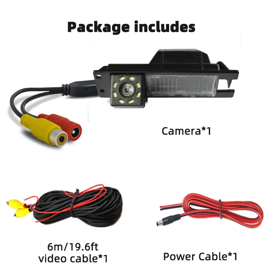 QXNY Rückfahrkamera CVBS Auto Rückansicht Reverse Cam Parksicher für Opel Astra H J Corsa D Meriva A Vectra C Zafira Insignia Image