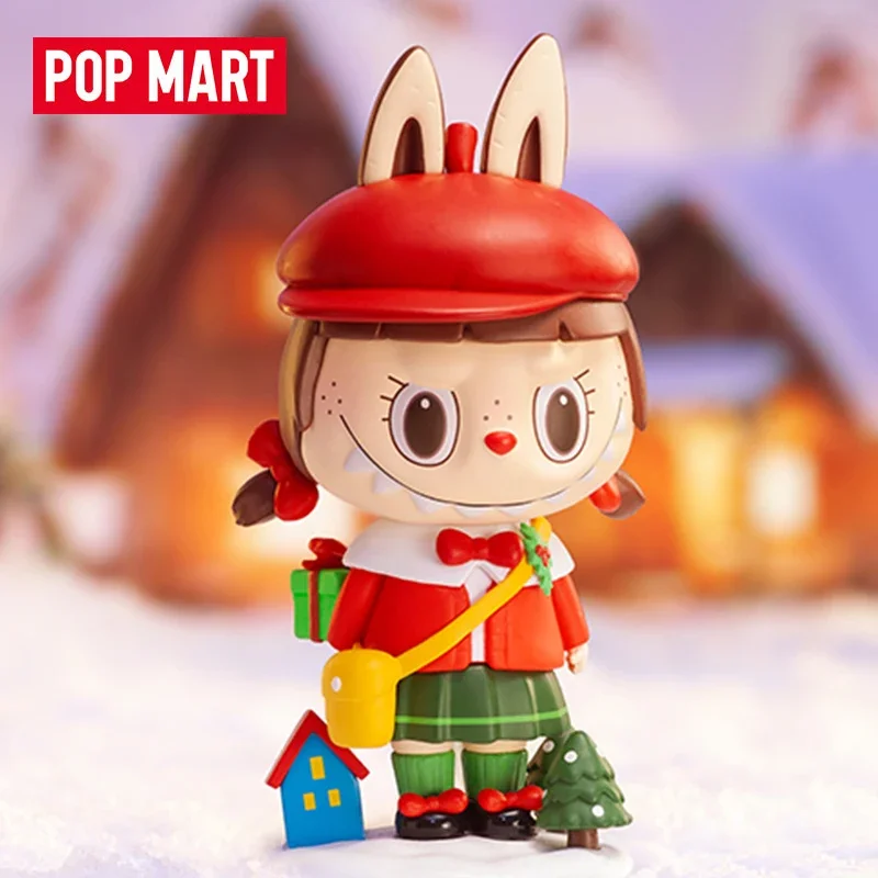 POP MART Labubu The Monsters Let's Christmas Series Mystery Box Guess Bag Spielzeugpuppe Niedliche Anime-Figur Desktop-Ornamente