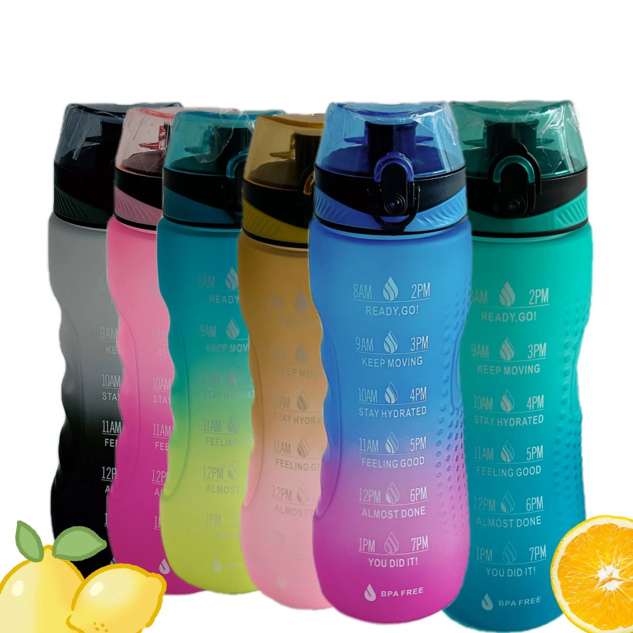 1pc 750ml Single-Hand Pop-Top Sport Wasser Flasche Outdoor Sport kunststoff Wasser Tasse Mädchen trinken flasche Image