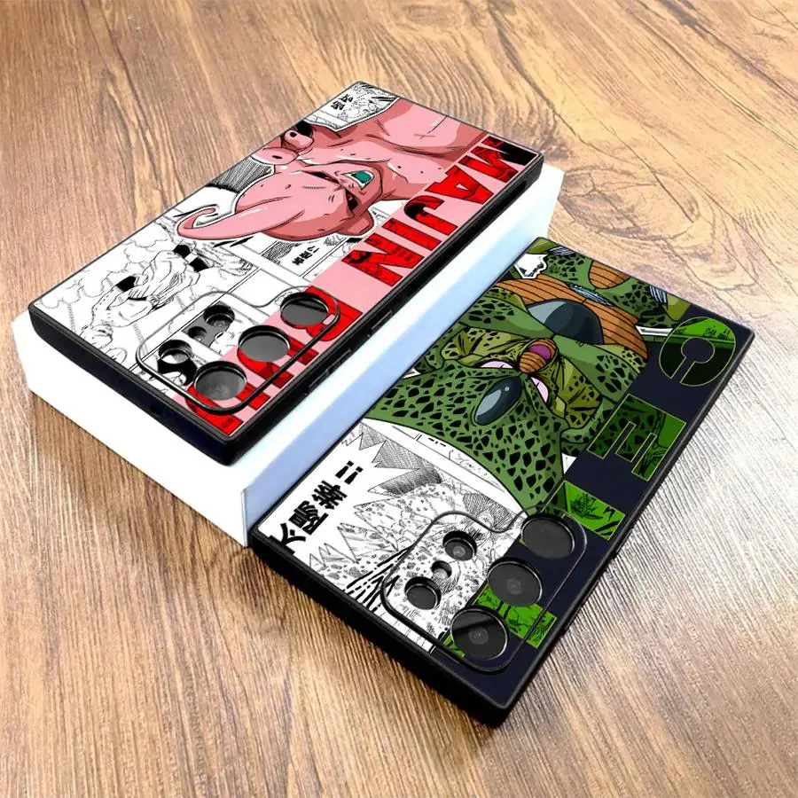 Hülle für Samsung Galaxy S25 Edge S21 FE S23 Ultra S20 S24 Plus Schwarz Soft Phone Cover Dragon Ball Majin Buu Cell Image