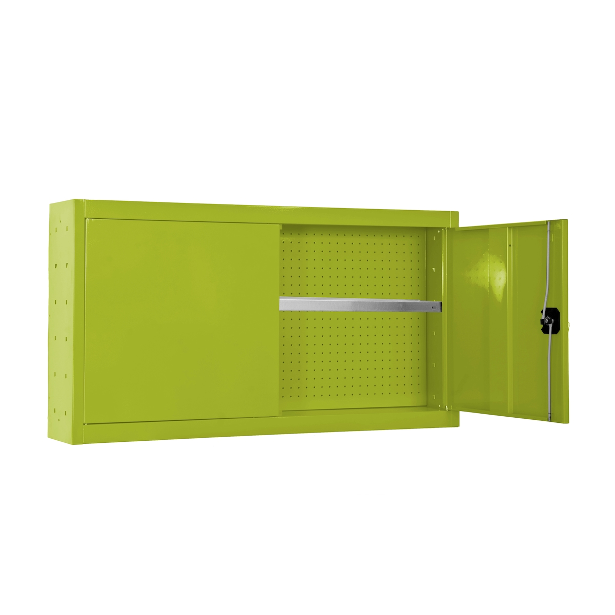 PROREGAL Werkzeugschrank hängend AMEGO | 1x Fachboden | HxBxT 55x120x27,5cm | Metall | Abschließbar | Grün | Werkstattschrank Hängeschrank Image