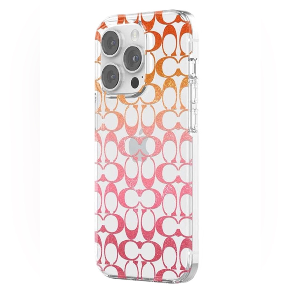 Coach Cell Phones & Accessories | Coach Signature Pink And Orange Phone Case 14 Pro | Color: Orange/Pink | Size: Os