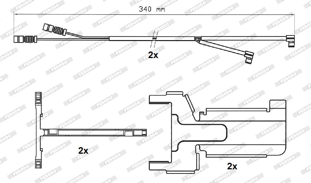 FERODO Warnkontakt, Bremsbelagverschleiß PREMIER FAI185 Universal Image
