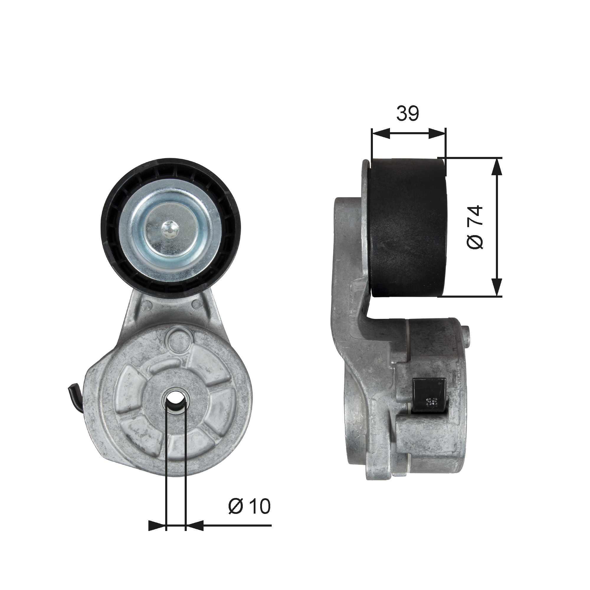 GATES Riemenspanner, Keilrippenriemen Universal 74mm T38706 Image