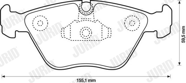 JURID Bremsbelagsatz, Scheibenbremse vorne rechts links ohne Zubehör für MG BMW ROVER 34116754705 SFP000040 34116750148 571994J Image