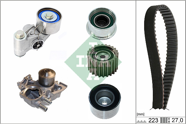 INA Wasserpumpe + Zahnriemensatz für SUBARU 13073AA081 13073AA080 21111-AA360 530 0736 30 Image