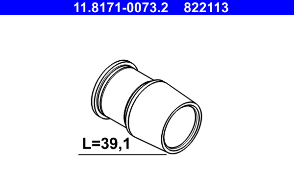ATE Führungshülse, Bremssattel Universal Ø16mm 16mm 11.8171-0073.2 Image
