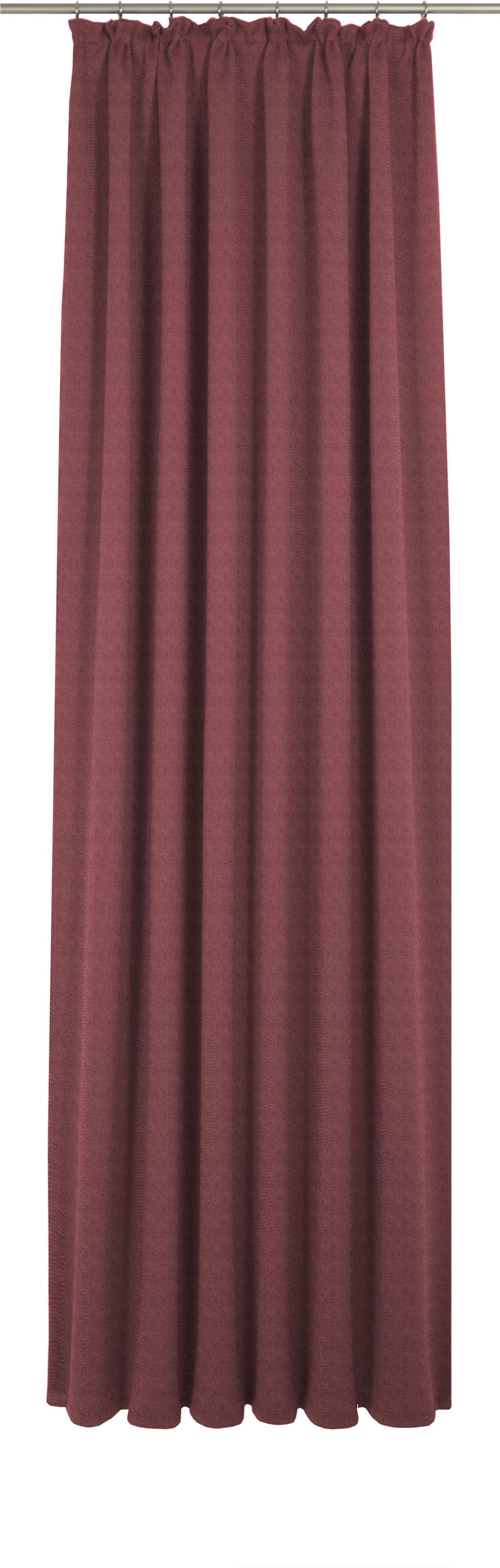 Vorhang ADAM "Uni Collection", rot, B:142cm H:265cm, Jacquard, Baumwolle (Bio-Baumwolle), Gardinen, aus 100% Bio-Baumwolle Image