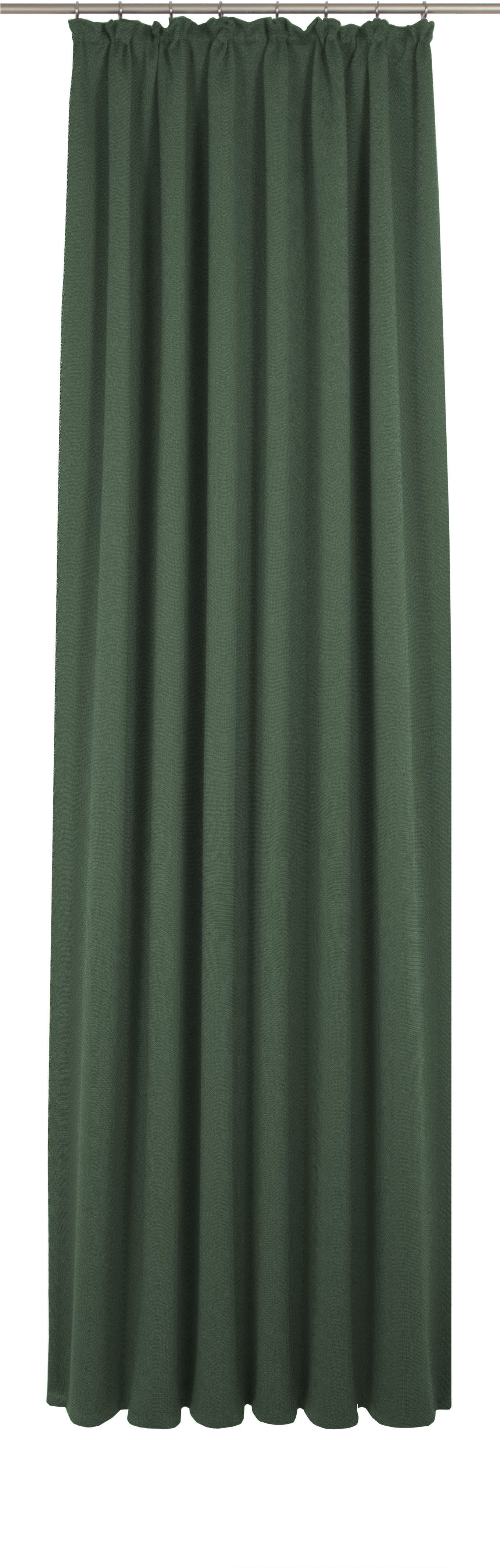 Vorhang ADAM "Uni Collection", grün (oliv), B:142cm H:345cm, Jacquard, Baumwolle (Bio-Baumwolle), Gardinen, aus 100% Bio-Baumwolle Image