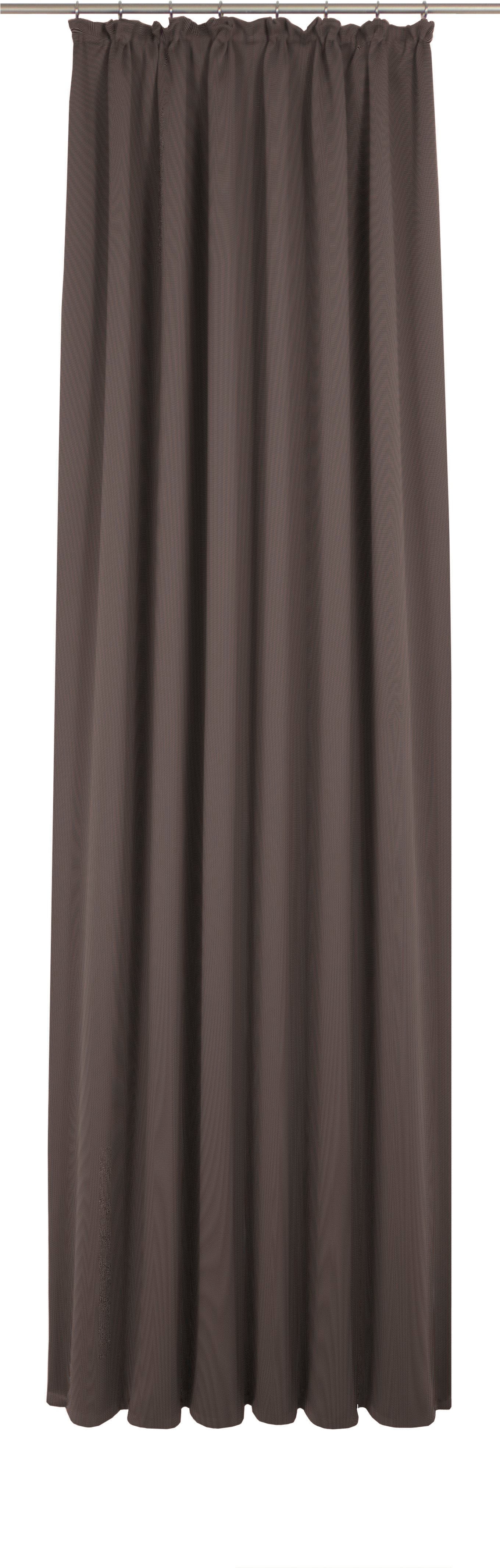 Vorhang ADAM "Uni Collection", braun (dunkelbraun, schlafzimmer, wohnzimmer), B:142cm H:265cm, Jacquard, Baumwolle (Bio-Baumwolle), Gardinen, aus 100% Bio-Baumwolle Image