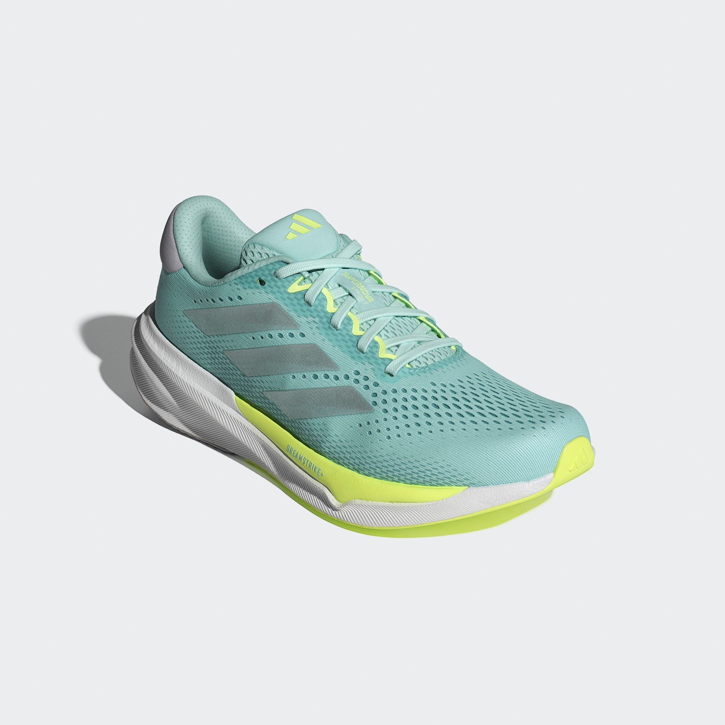Laufschuh ADIDAS PERFORMANCE "SUPERNOVA STRIDE 2.0", Damen, Gr. 37, semi flash aqua, matte silber, cloud weiß, Synthetik, Textil, Schuhe Laufschuh