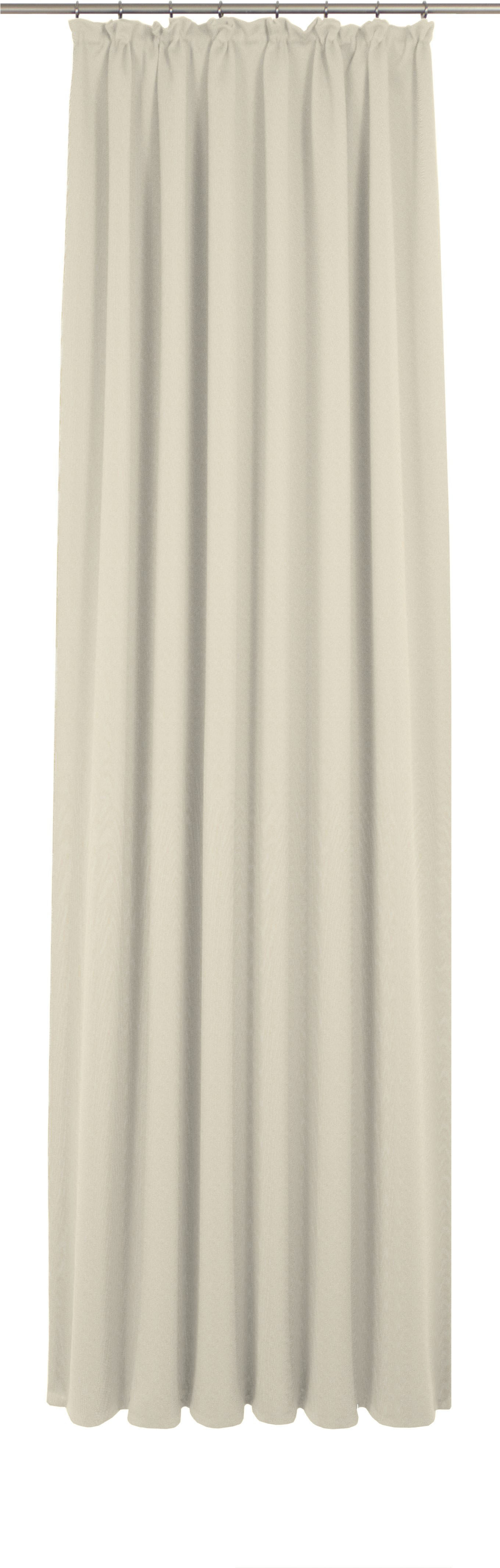 Vorhang ADAM "Uni Collection", beige (naturweiß), B:142cm H:345cm, Jacquard, Baumwolle (Bio-Baumwolle), Gardinen, aus 100% Bio-Baumwolle Image