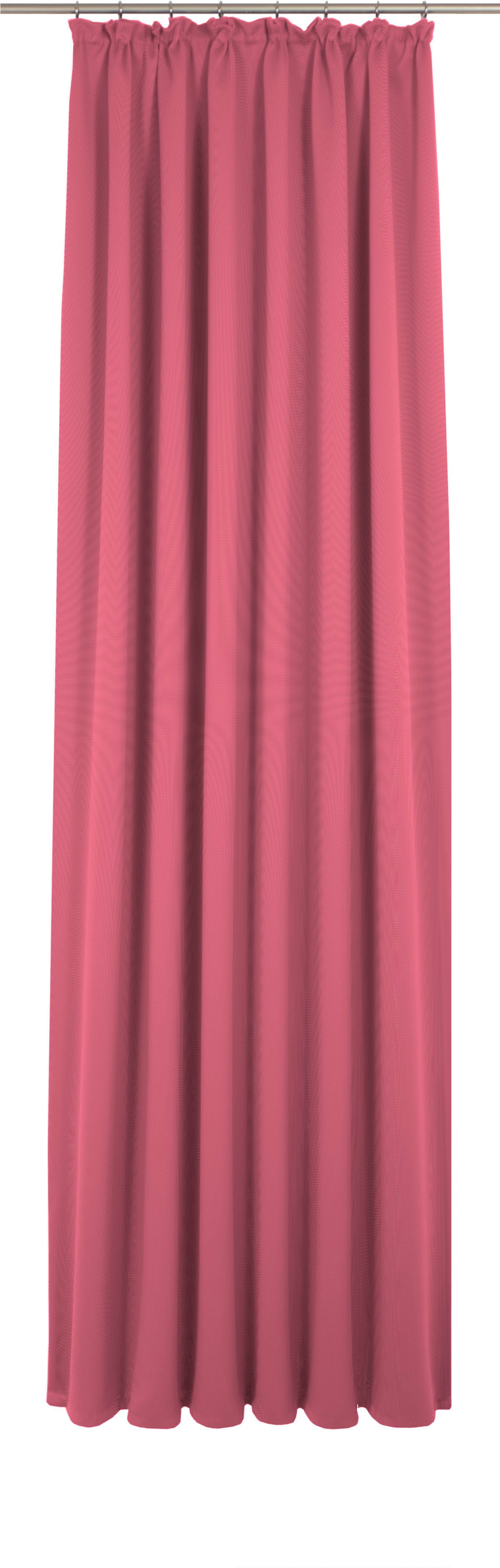 Vorhang ADAM "Uni Collection", pink (pink, deutsch (de), englisch (en), finnisch (fi), französisch (fr)), B:142cm H:165cm, Jacquard, Baumwolle (Bio-Baumwolle), Gardinen, aus 100% Bio-Baumwolle Image