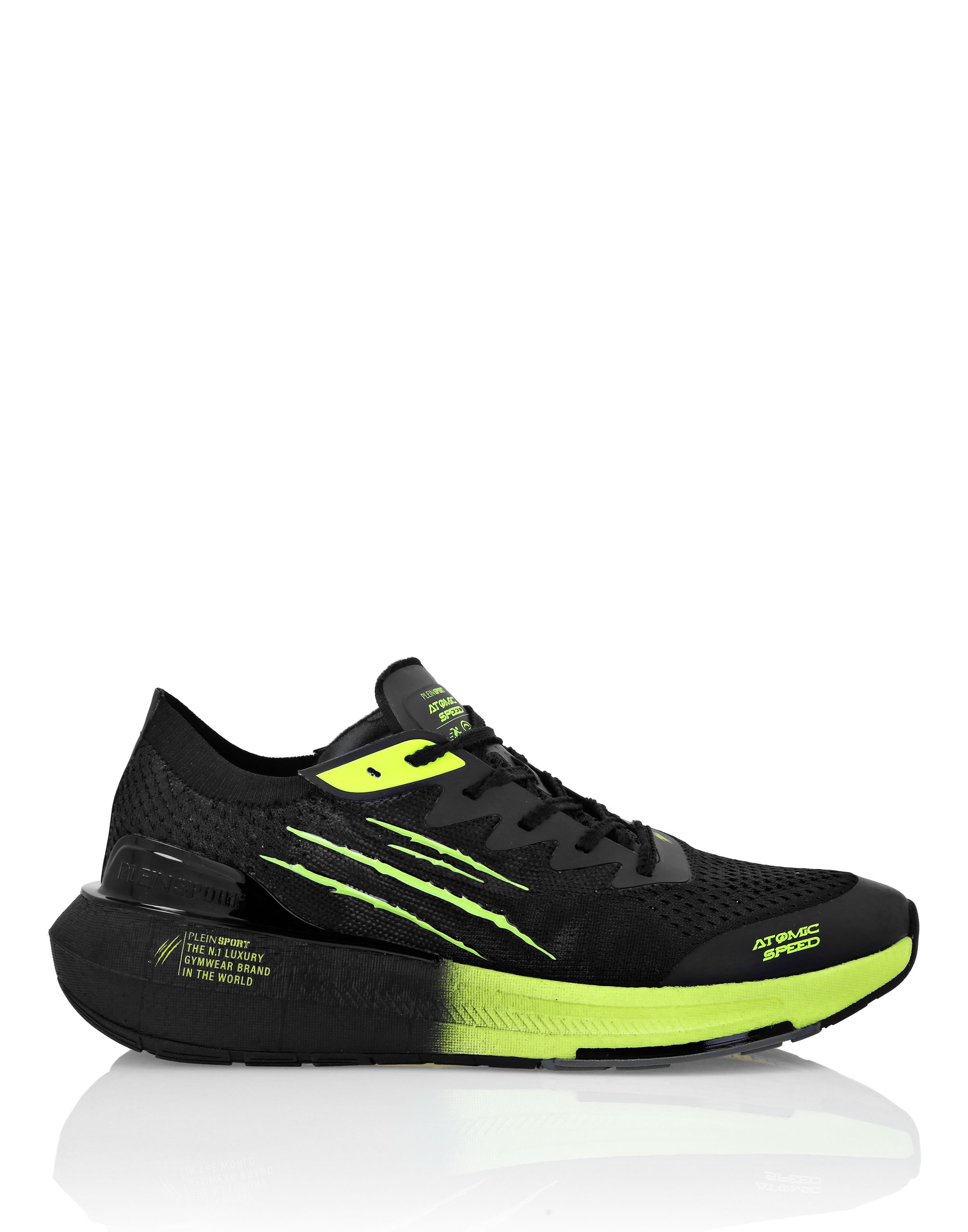 Sneaker PLEIN SPORT "Lo-Top Turnschuhe", Damen, Gr. 35, Normalschaft, grün (0227, schwarz, grünfluo), Schuhe Sneaker