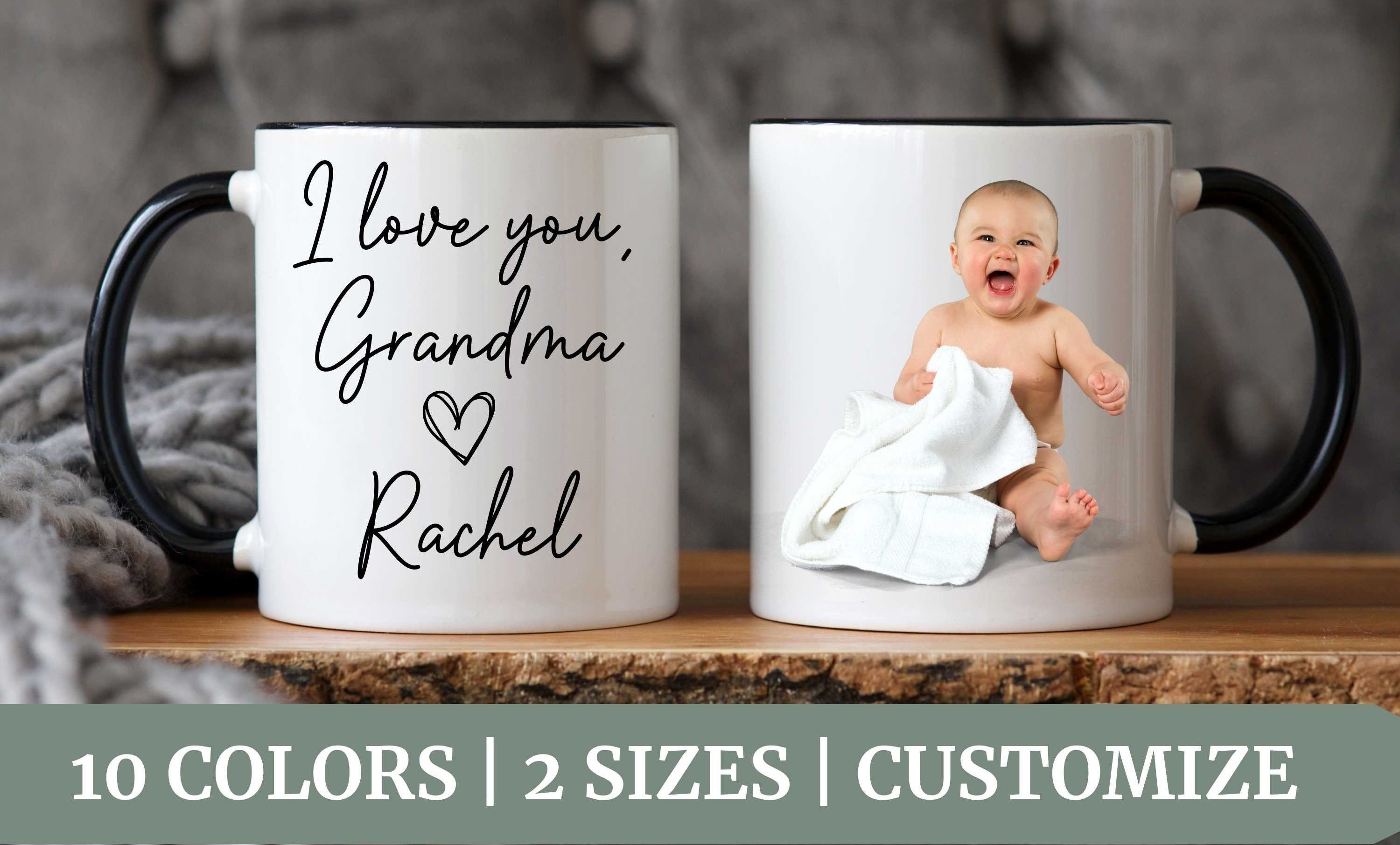 Erstes Mal Oma Fototasse, benutzerdefinierte Foto Oma Tasse, neue Oma Geschenk vom Baby, Muttertagsgeschenk für Schwiegermutter, ich liebe dich Oma
