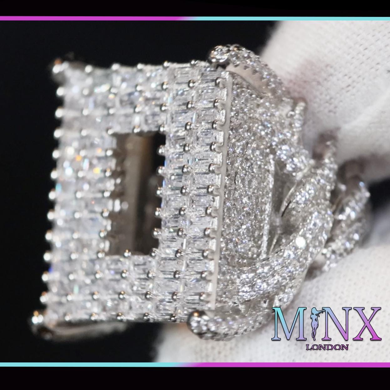 Gefroren Ring | Herren Iced Out Ringe | Big Iced Out Ring | Iced Out Ringe | großer Diamantring | Hip-Hop-Ring | Großer Diamant Herrenring