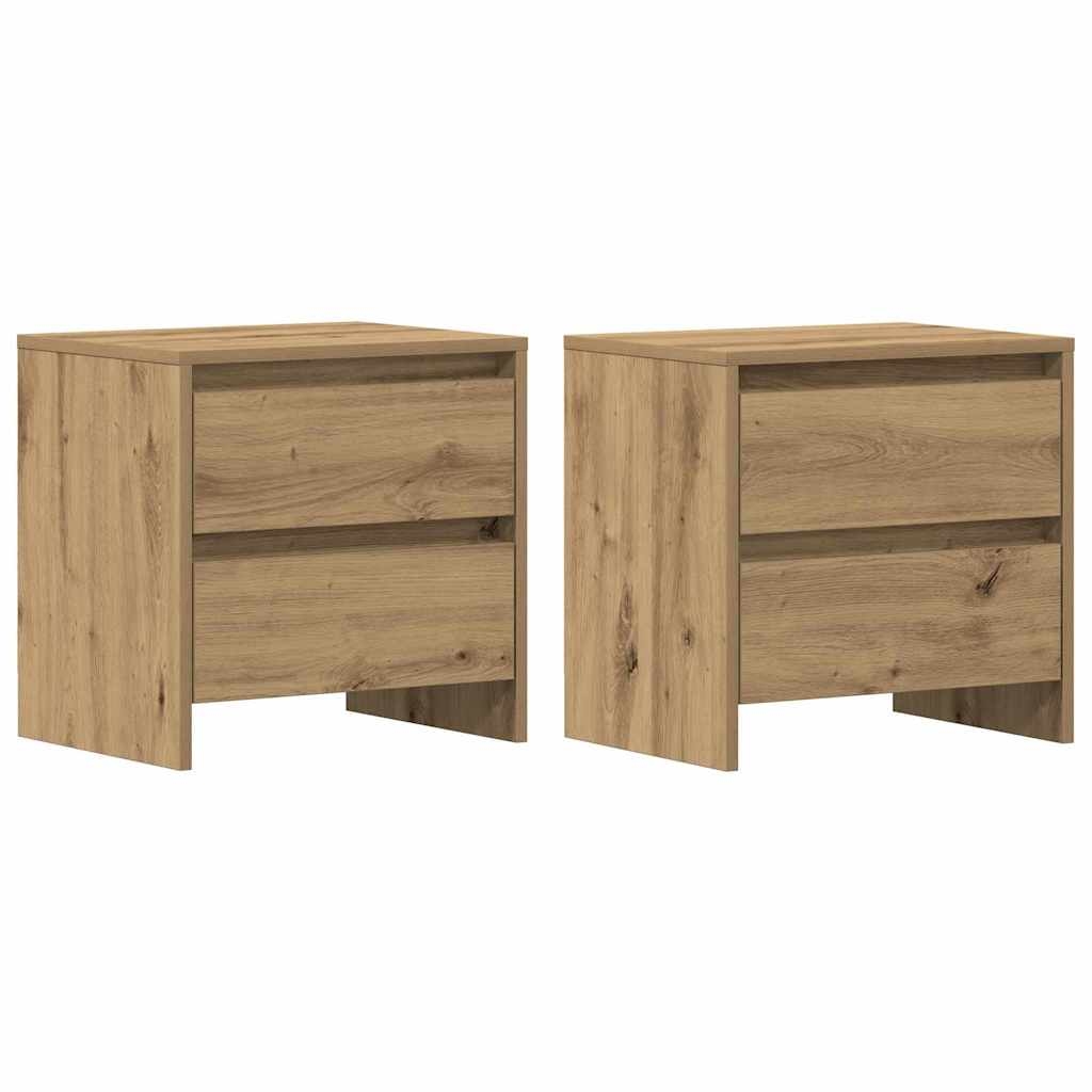 vidaXL Nachttisch 2 pcs Artisan-Eiche 45 x 34 x 44.5 cm Holzwerkstoff Image