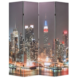 vidaXL Raumteiler klappbar 160 x 170 cm York bei Nacht Image