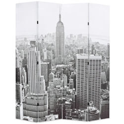 vidaXL Raumteiler klappbar 160 x 170 cm York bei Tag Schwarz-Weiß Image